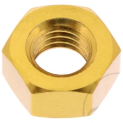 M8X1.25 mm Aluminium Sechskantmutter gold