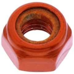 M6X1 mm Aluminium-Mutter orange selbstsichernd