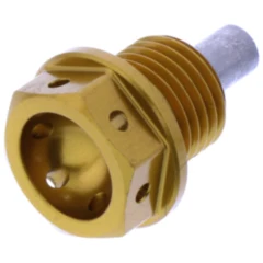 Ölablassschraube magnetisch JMP Bolt M14X1. 5 mm 12 mm Alu Racing gold passend für: Triumph Tiger, Bonneville, Street Triple