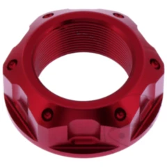 Mutter Lenkkopf JMP Bolt M25X1MM Alu rot passend für: Triumph Street Triple, Speed Triple, Daytona