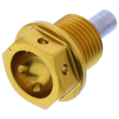 Ölablassschraube magnetisch JMP Bolt M14X1. 25 mm 12 mm Alu Racing gold passend für: Suzuki AN, UH, DR