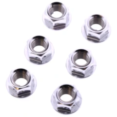 Mutter Kettenrad Satz JMP Bolt M8X1. 25 mm Alu Racing silber passend für: Husqvarna TE, WR, TC, SM