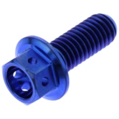 Sechskantschraube M6X1 mm 16 mm Titan Racing blau