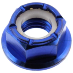 Bundmutter selbstsichernd JMP Bolt M8X1. 25 mm Titan blau passend für: Honda CRF, CR, XR