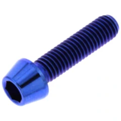 CONE HEAD BOLT M5X0.8MM 20MM TITAN BLUE