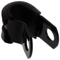 Halter Bremsschlauch 6 mm Alu schwarz passend für: Honda CBR, CB, VT, Kawasaki Z, ZZR, ZX - 6R