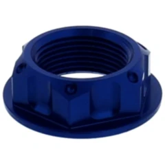 Mutter Lenkkopf JMP Bolt M24X1. 5 mm Alu blau passend für: Honda CRF, CB, XR