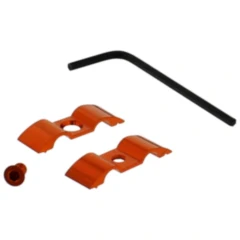 Bremsschlauch Halter 7 mm 2-fach Alu orange