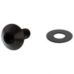 Linsenschraube M5X0.8 12mm Edelstahl V4A schwarz für Motorräder