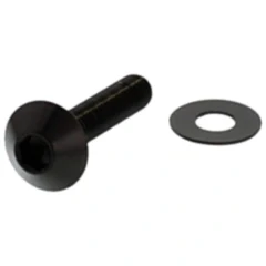 Linsenschraube M5X0.8 25mm Edelstahl V4A schwarz