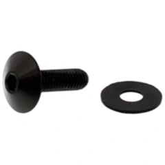 Linsenschraube M6X1 20mm Edelstahl V4A schwarz