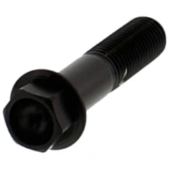 Schraube Sechskant M10 x 1.25 mm 45 mm Edelstahl V4A schwarz