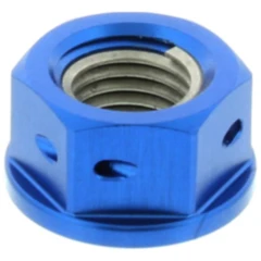 Mutter Kettenrad JMP Bolt M10 x 1. 25 mm Alu Racing blau passend für: Kawasaki Z, Ninja, ZZR