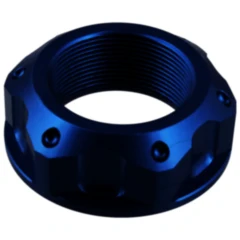Mutter Lenkkopf JMP Bolt M25X1MM Alu blau passend für: Triumph Street Triple, Speed Triple, Daytona