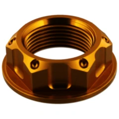 Mutter Lenkkopf JMP Bolt M24X1. 5 mm Alu gold passend für: Honda CRF, CB, XR