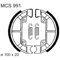Bremsbacken mit Feder TRW passend für: Piaggio Sfera, Quartz