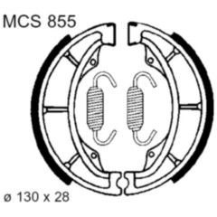 Bremsbacken mit Feder TRW Alternative: 7328131 passend für: Suzuki DR, GZ, GN, EN