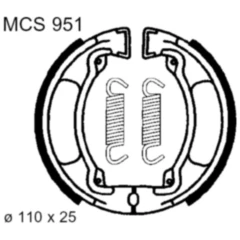 Bremsbacken mit Feder TRW Alternative: 7328198 passend für: Yamaha RD, DT, LB - 2M