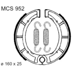 Bremsbacken mit Feder TRW Alternative: 7321284 passend für: Yamaha YFM
