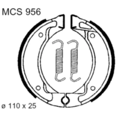 Bremsbacken mit Feder TRW Alternative: 7372139 passend für: Yamaha DT, PW, CW