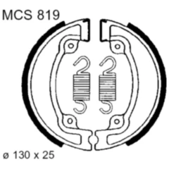 Bremsbacken mit Feder TRW Alternative: 7328289 passend für: Honda XL, CR, CG, XR
