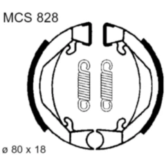 Bremsbacken mit Feder TRW passend für: Kreidler Flory, MF2, MF4, KTM Mini Adventure, SX, SXR