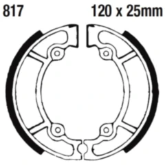 Bremsbacken mit Feder EBC passend für: Aprilia Habana, Habana/Mojito