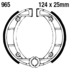 Bremsbacken mit Feder EBC passend für: Italjet Torpedo, Millennium, Dragster