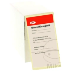 JMC Etikett für Bremsflüssigkeit 100 Stück Spenderbox
