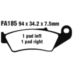 Bremsklotz Sinter EPFA EBC passend für: Honda CRF, XR, CR, Beta RR, Xtrainer, RX