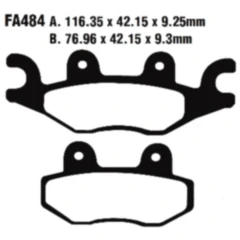 Bremsklotz Standard Scooter EBC passend für: TGB X - Motion