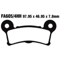 Bremsklotz Semi-Sinter V EBC für Cruiser und Touring Bikes 7320102