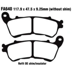 Bremsklötze Sinter HH für Motorräder 7370106