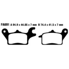 Bremsklotz Sinter HH EBC passend für: Honda C, AFS