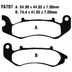 Bremsklotz Standard EBC passend für: Keeway TX, Superlight, RKV, KSR - Moto Demonio, TW, GRS