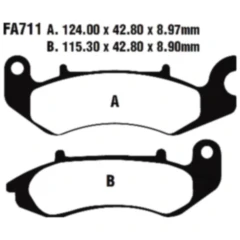 Bremsklotz Semi - Sinter V EBC passend für: Benelli TNT, Lexmoto Tempest