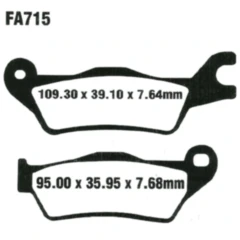 Bremsklotz Semi - Sinter V EBC passend für: Suzuki GSX - R, GSX - S, UH