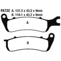 Bremsklotz Standard EBC passend für: AJS Tempest, Cadwell, Clubman, Lexmoto Viper