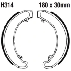 Bremsbacken mit Feder EBC passend für: Honda CB, CL, SL