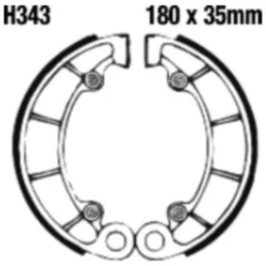 Bremsbacken mit Feder EBC gerillt passend für: Honda VT, TRX, VF