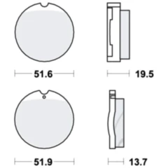Bremsklotz Standard TRW Alternative: 7326093 passend für: Honda CB, CJ