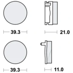 Bremsklotz Standard TRW Alternative: 7326051 passend für: Honda CB