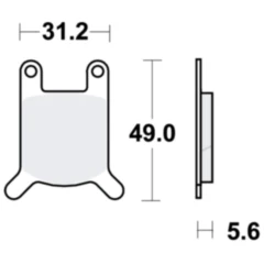 Bremsklotz Standard TRW passend für: Hercules Ultra, K, RX - 9, Puch Cobra