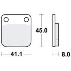 Bremsklotz Sinter SI TRW Alternative: 7376965 passend für: Yamaha YFM, YFZ, YFS