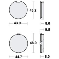 Bremsklotz Standard TRW Alternative: 7325954 passend für: Hyosung GA, GF