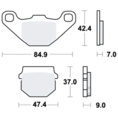 Bremsklotz Scooter TRW Alternative: 7320104 passend für: Peugeot Speedfight, Kisbee, Vivacity
