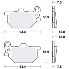 Bremsklotz Standard TRW für Motorräder