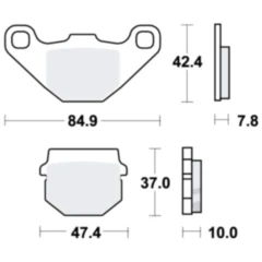 Bremsklotz Standard TRW Alternative: 7326853 passend für: Simson Sula, TGB Bullet