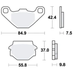 Bremsklotz Sinter SI TRW Alternative: 7376973 passend für: Kawasaki KLR, GPZ, KMX