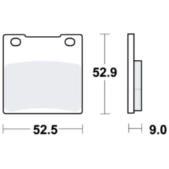 Bremsklotz Sinter hinten TRW Alternative: 7329105 passend für: Kawasaki ZRX, ZXR, ZZR